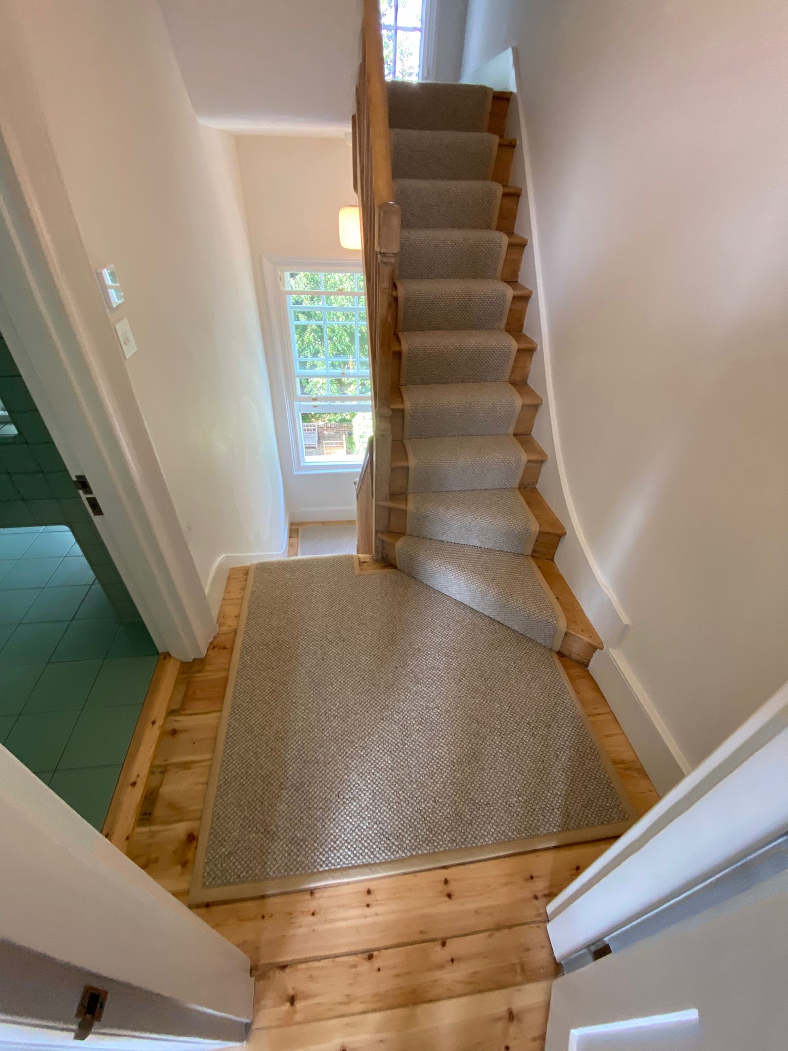 Westex Flooring Butterwick Wool Loop Chai carpet installation_11