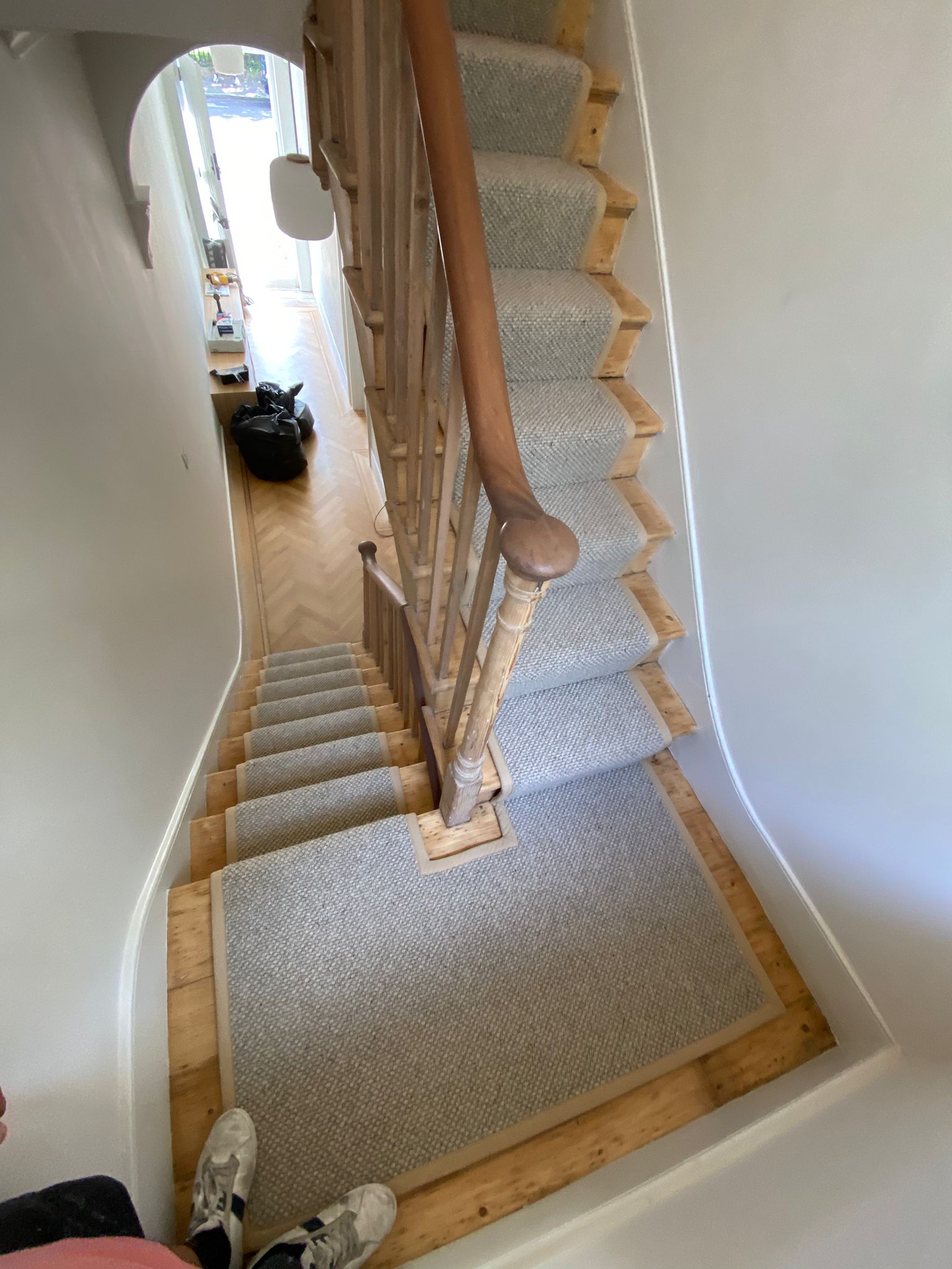 Westex Flooring Butterwick Wool Loop Chai carpet installation_2