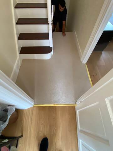 Westex Flooring Natural Loop Collection Boucle Thatch carpet installation_2