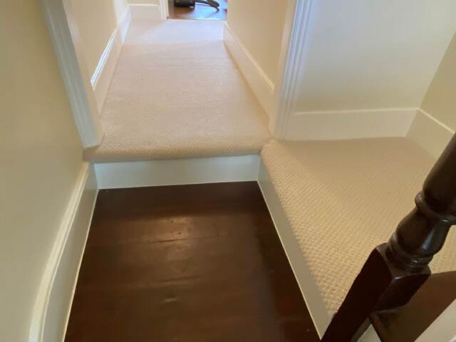 Westex Flooring Natural Loop Collection Boucle Thatch carpet installation in Notting Hill