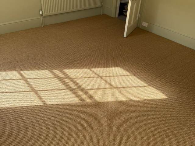 Kersaint Cobb Sisal Tigers Eye Flint carpet installation in St John’s Wood