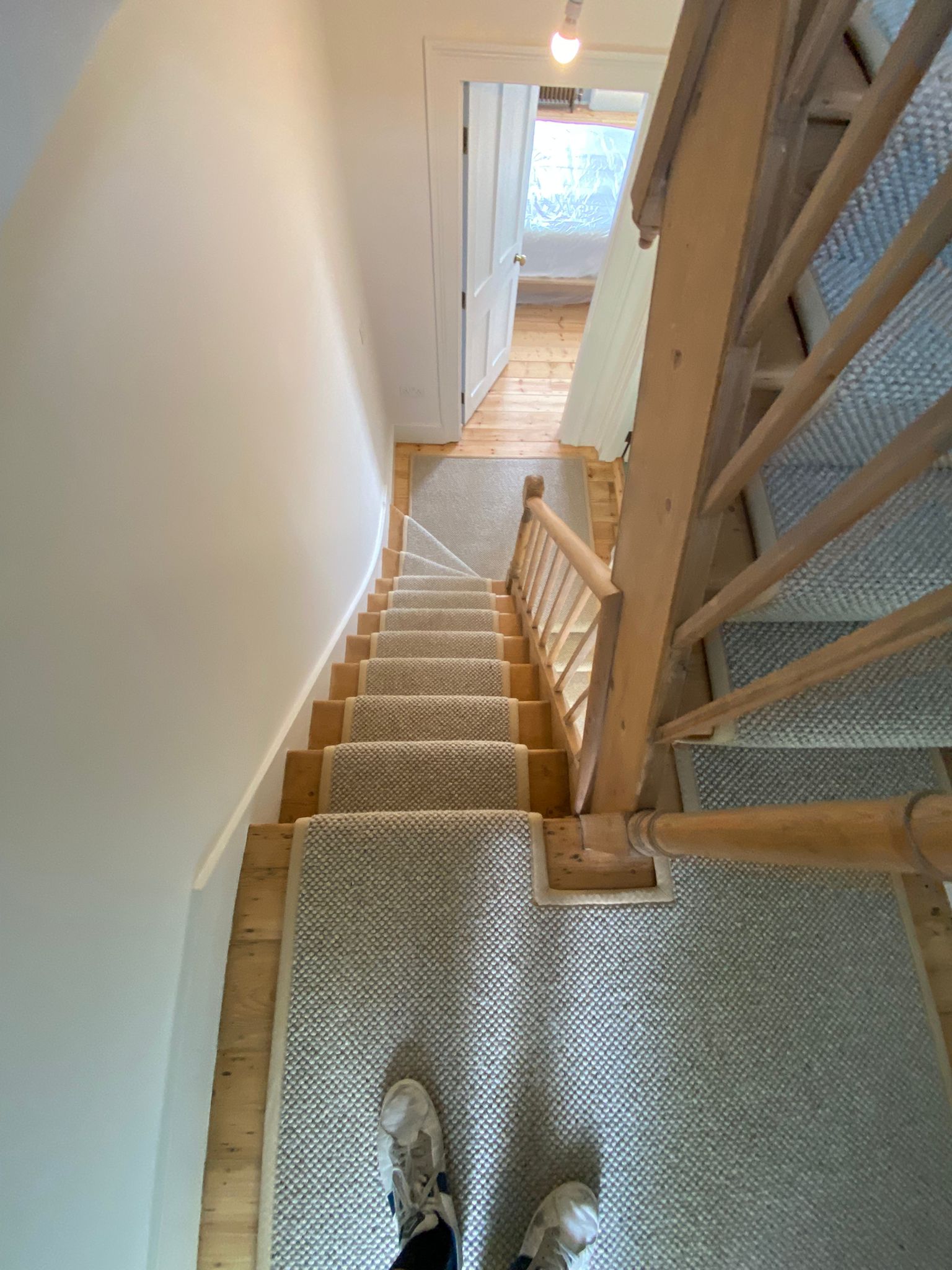 Westex Flooring Butterwick Wool Loop Chai carpet installation_10