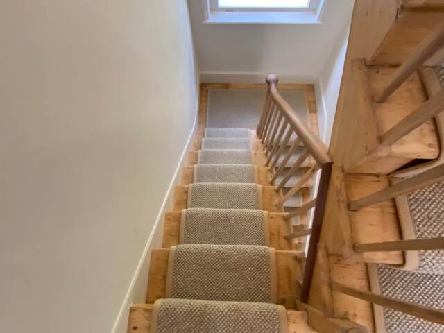 Westex Flooring Butterwick Wool Loop Chai carpet installation in Ealing