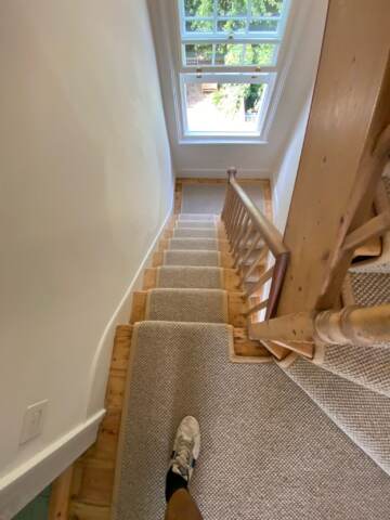 Westex Flooring Butterwick Wool Loop Chai carpet installation_7
