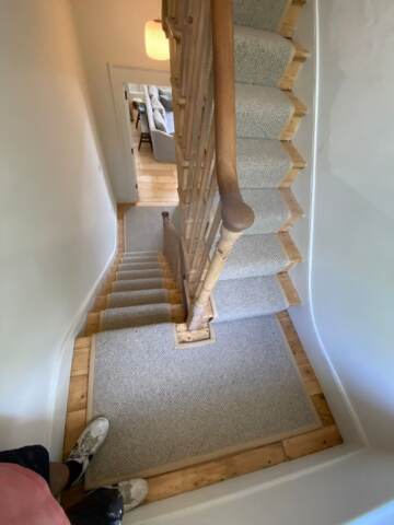 Westex Flooring Butterwick Wool Loop Chai carpet installation_8