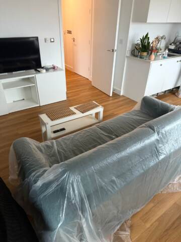 Amtico spacia honey oak installation in Bethnal Green