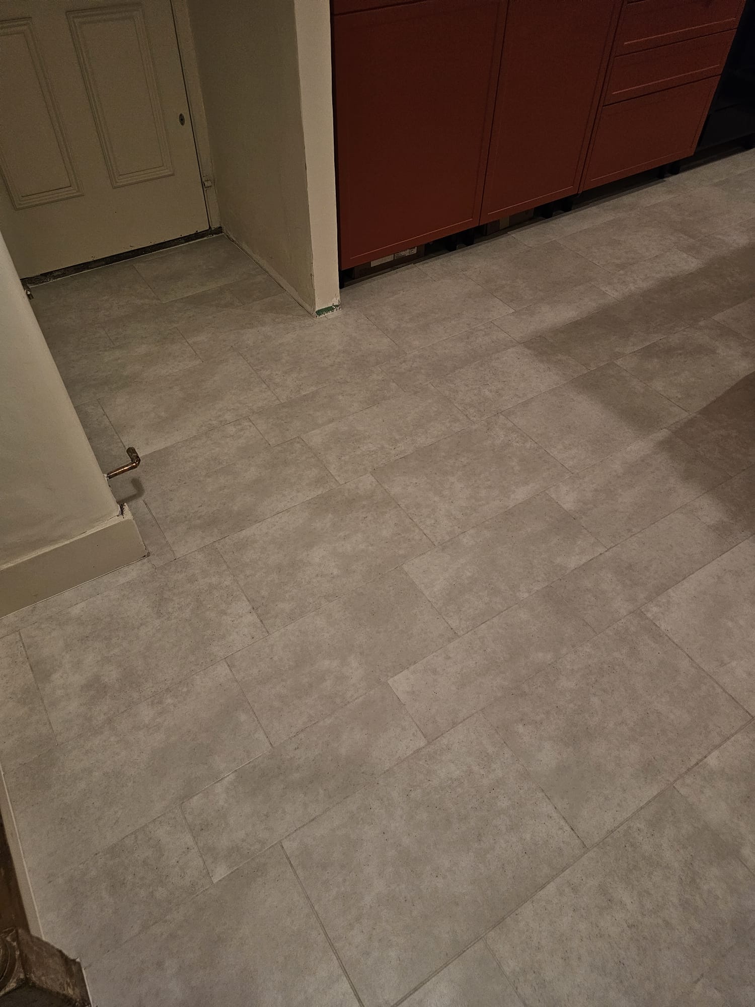 Amtico signature waterloo concrete installation in hackney