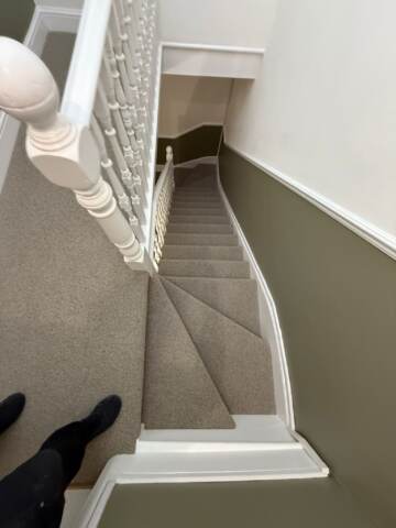 Cormar carpets fairisle kirkstone installation in Islington
