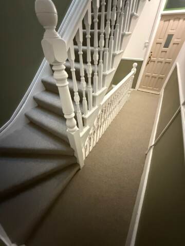 Cormar carpets fairisle kirkstone installation in Islington