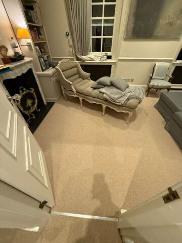 Cormar carpets fairisle mace installation rooms in Kensington