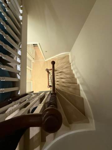 Cormar carpets fairisle mace installation stairs in Kensington