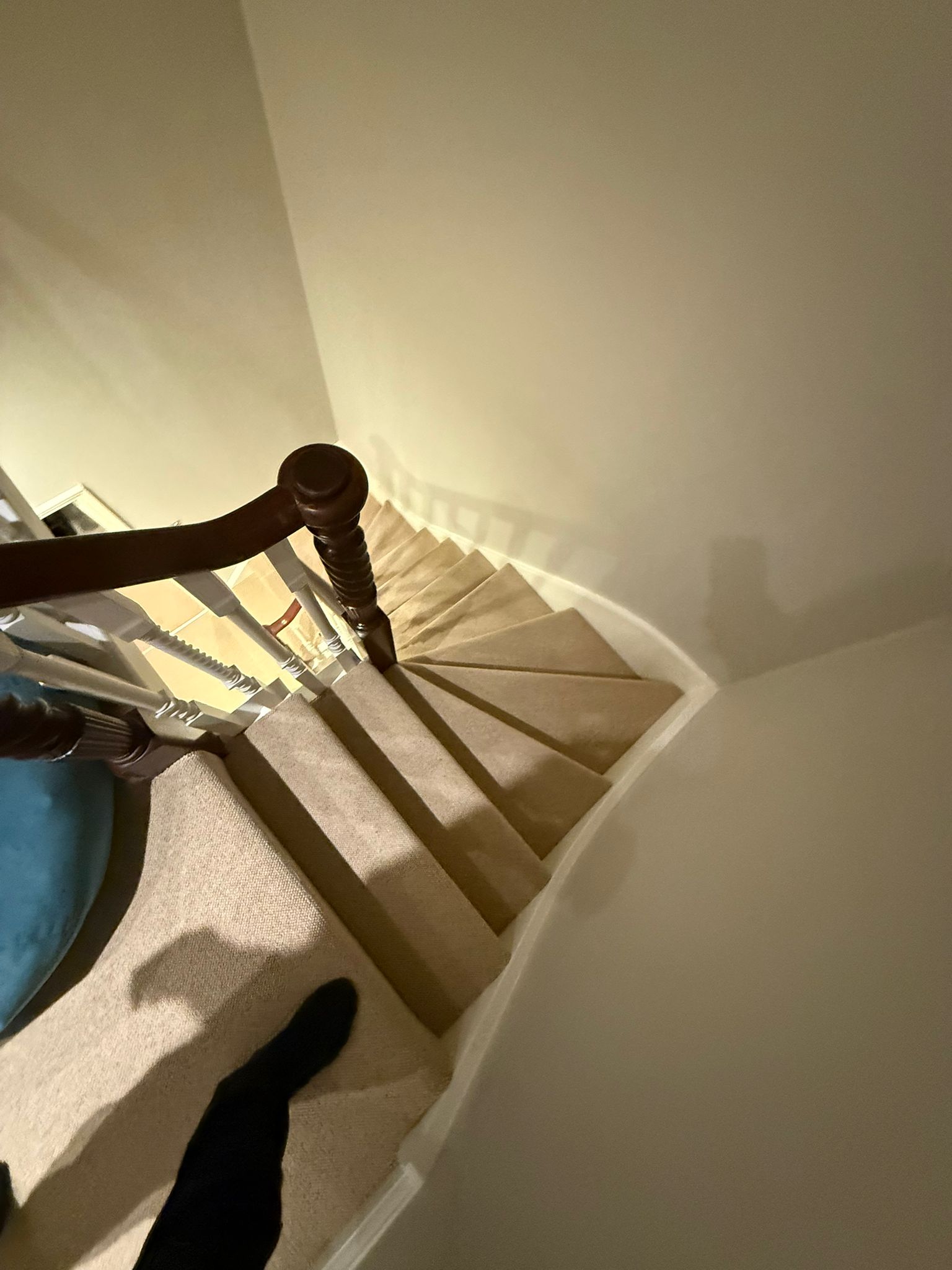 Cormar carpets fairisle mace installation stairs in Kensington