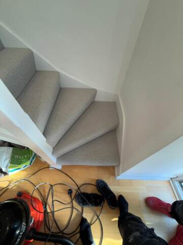 Brockway carpets salcombe at sea carpet installation in Islington