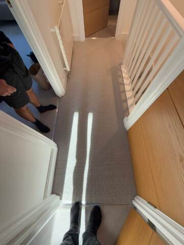 Brockway carpets salcombe at sea carpet installation in Islington