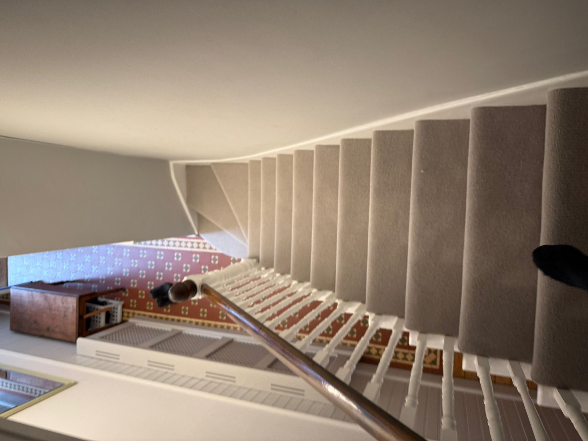 Crucial trading weather watching dawn light carpet installation in Hackney