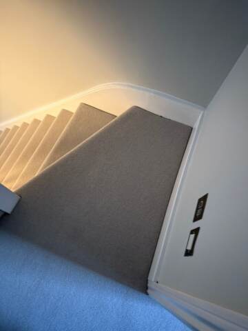 Crucial trading weather watching dawn light carpet installation in Hackney