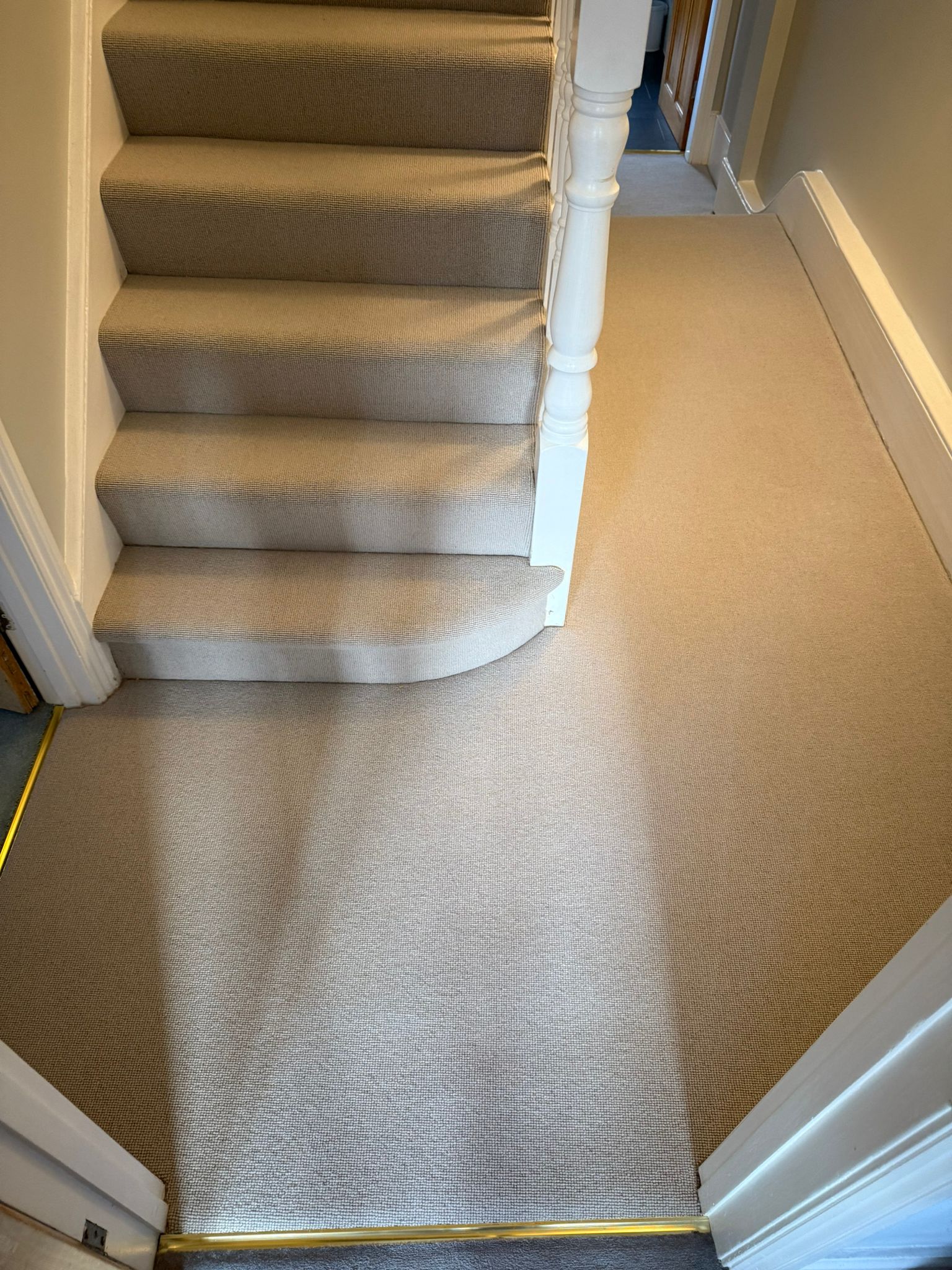 Crucial trading weather watching dawn light carpet installation in Hackney