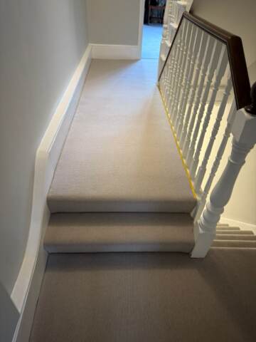 Crucial trading weather watching dawn light carpet installation in Hackney