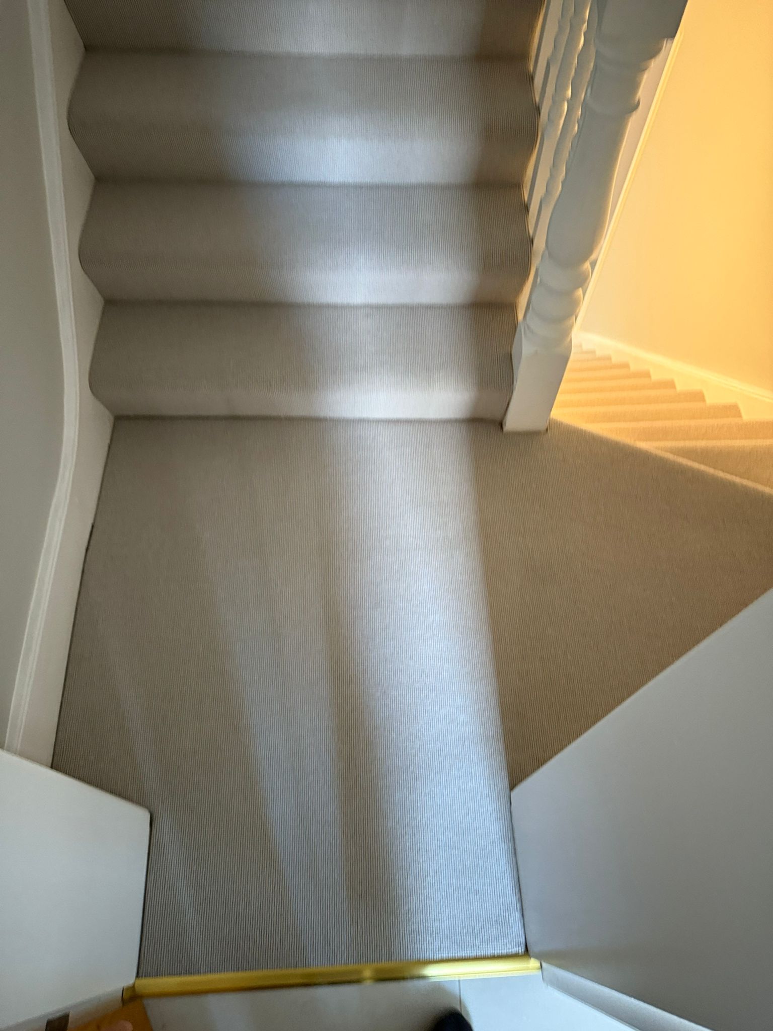 Crucial trading weather watching dawn light carpet installation in Hackney