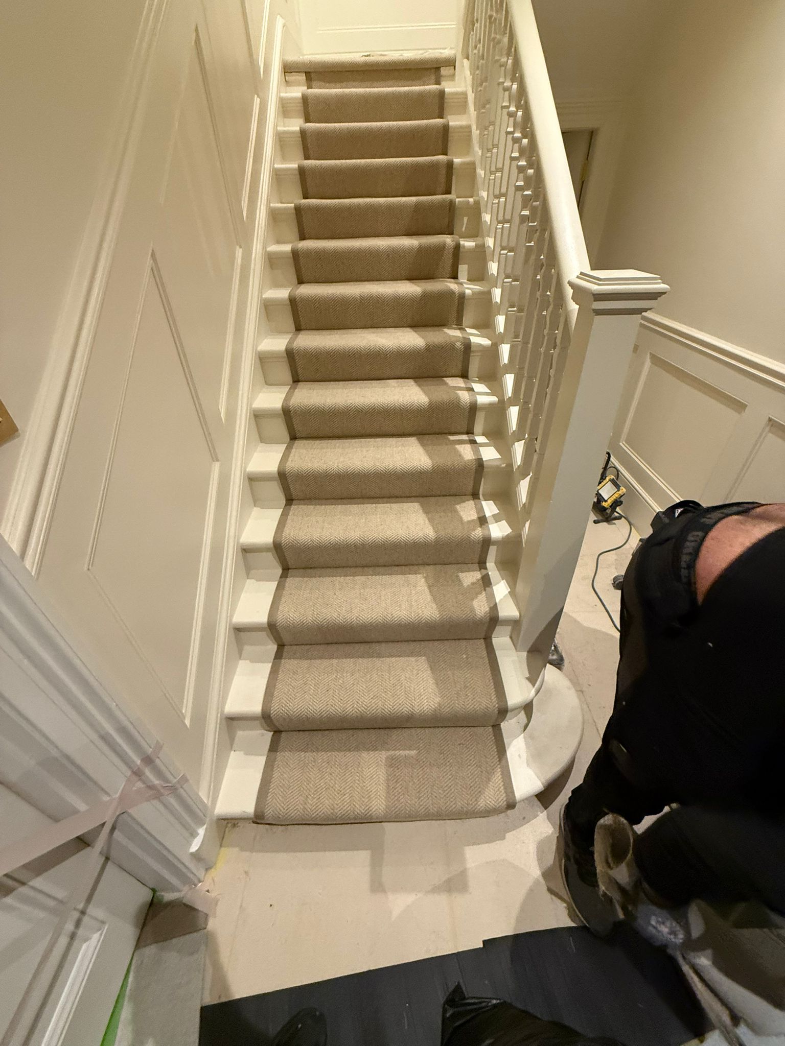 Brockway carpets lakeland herdwick buttermere installation stairs athe design in Camden