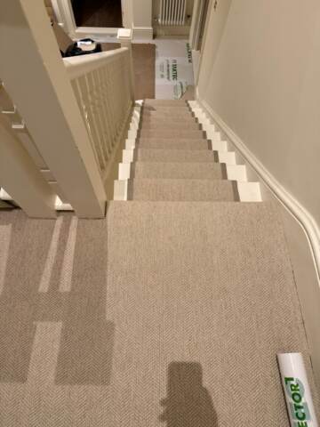 Brockway carpets lakeland herdwick buttermere installation stairs athe design in Camden