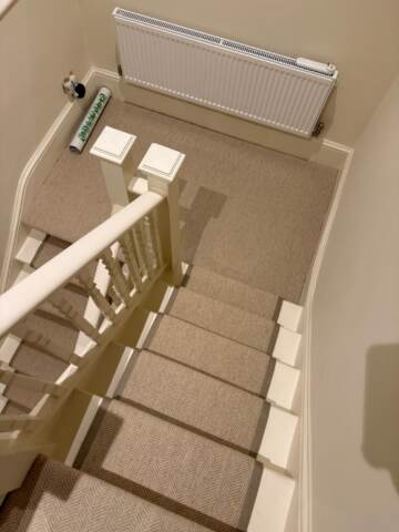 Brockway carpets lakeland herdwick buttermere installation stairs athe design in Camden
