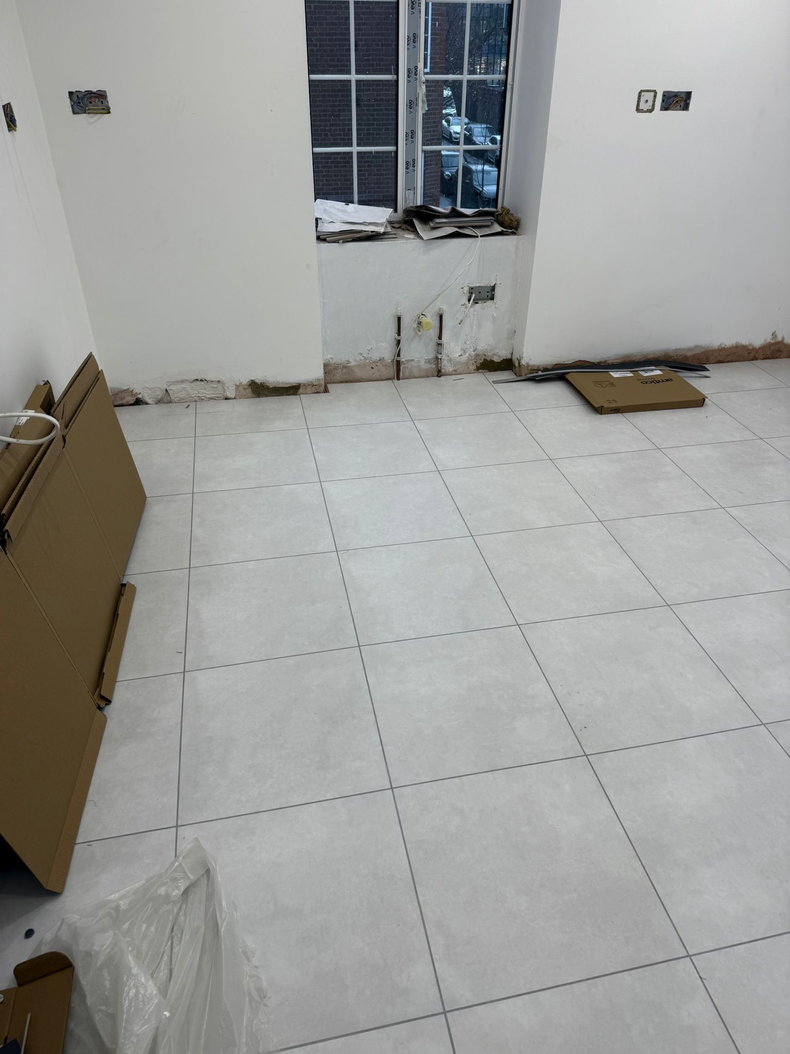 Amtico spacia snow installation afyasaadi design in Westminster