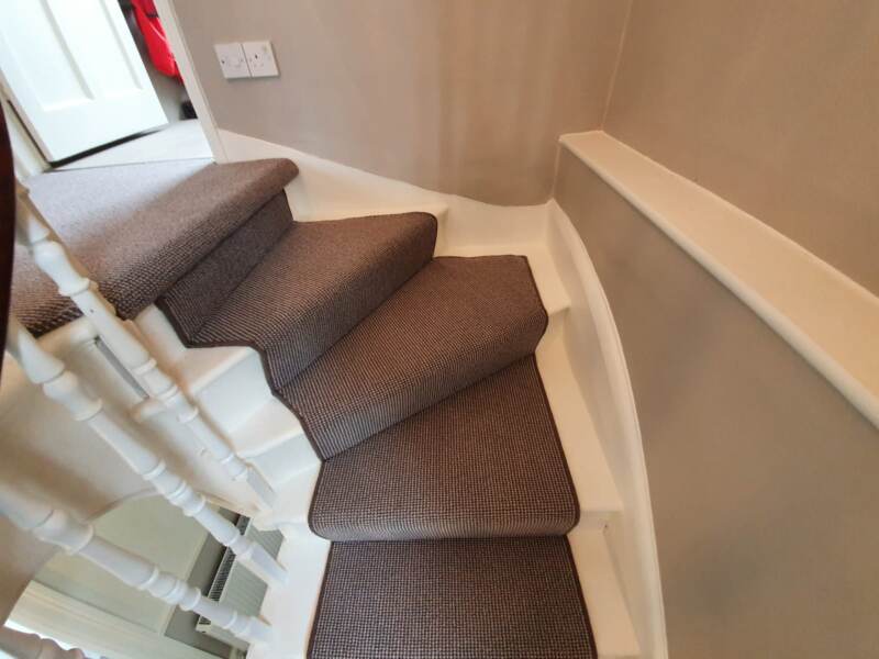 Grey Carpet Installation Stairs In Hampstead - Carpet - Hampstead - Residential