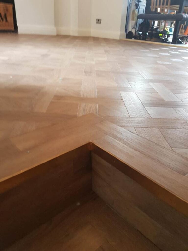 Amtico Signature Brushed Oak Design Basket Weave Installation In Knightsbridge - Luxury Vinyl Tile (LVT) Flooring - Knightsbridge - Residential
