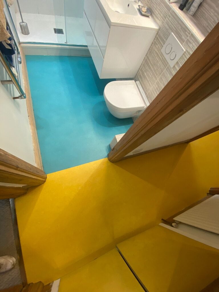 Marmoleum Fresco Lemon Zest & Marmoleum Fresco Turquoise Linoleum Flooring In Acton - Marmoleum Flooring - Acton - Residential