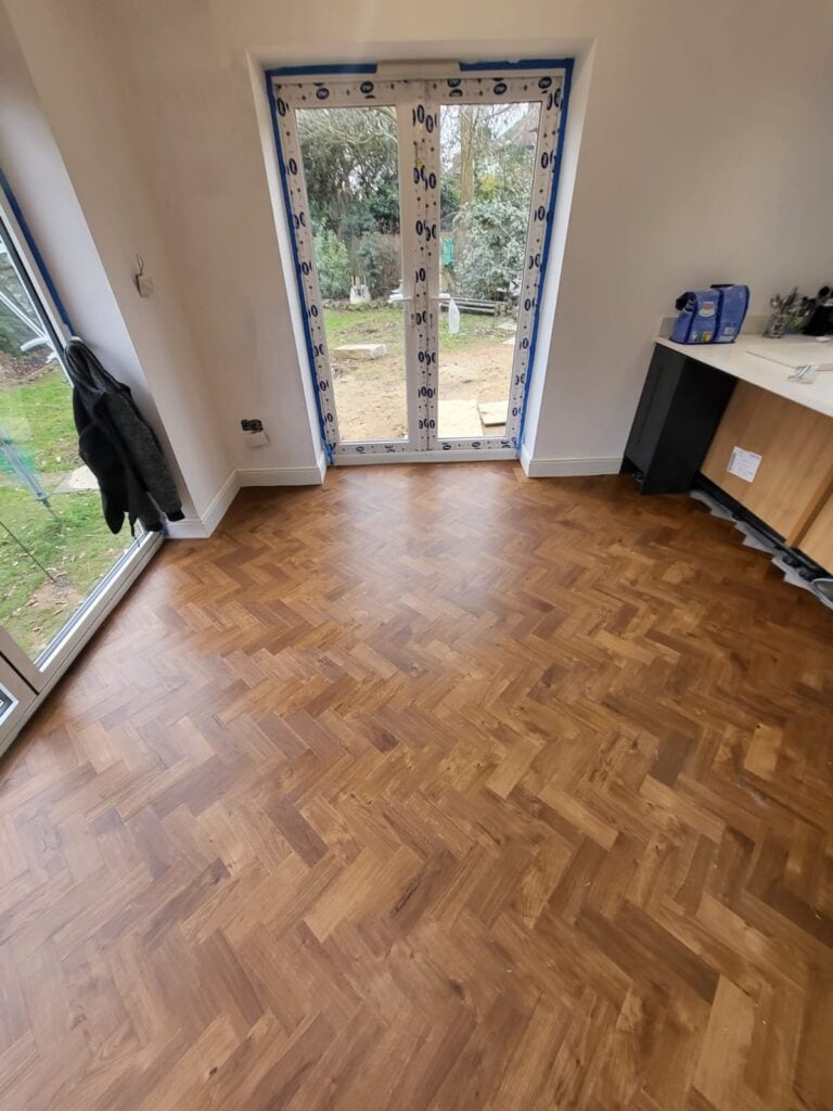 Amtico Spacia Royal Oak In Herringbone Design In Kilburn - Luxury Vinyl Tile (LVT) Flooring - Kilburn - Residential