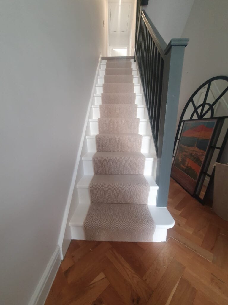Fibre Carpets Flatweave Classics Herringbone Chalk Carpet In St John'S Wood - Carpet - St John's Wood - Residential