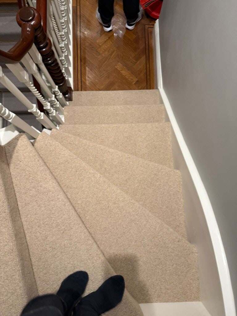 Cormar Carpets Fairisle Mace Installation Stairs In Kensington - Carpet - Kensington - Residential