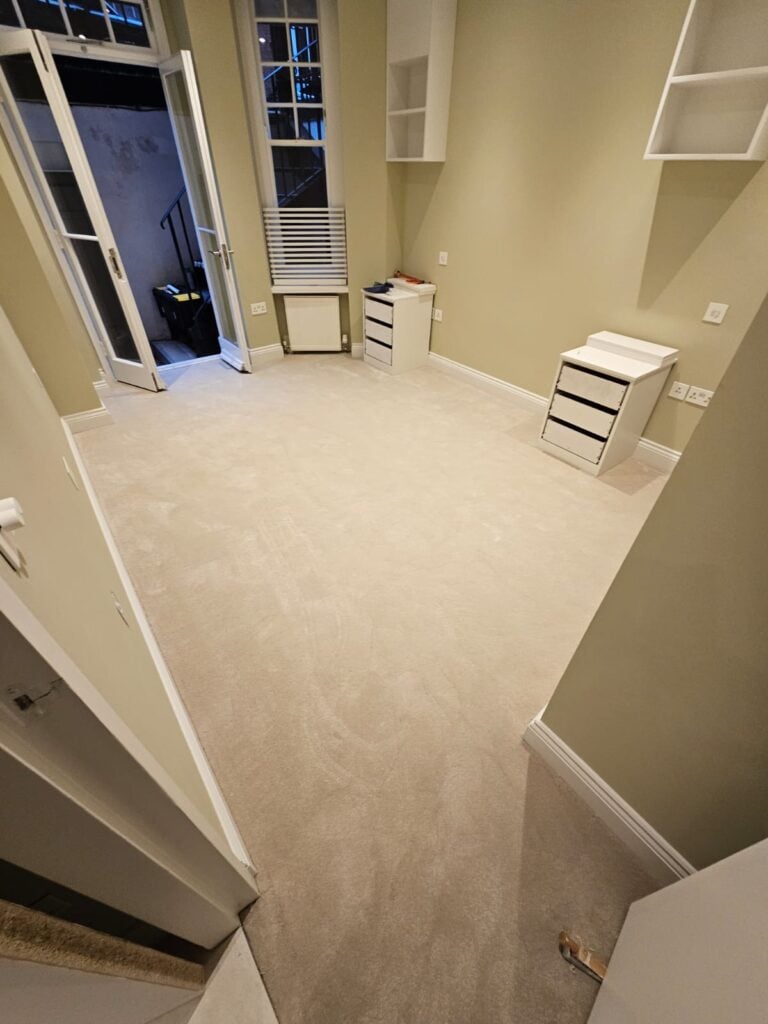 Abingdon Flooring Caress Cotton Carpet Installation In Islington - Carpet - Islington - Residential