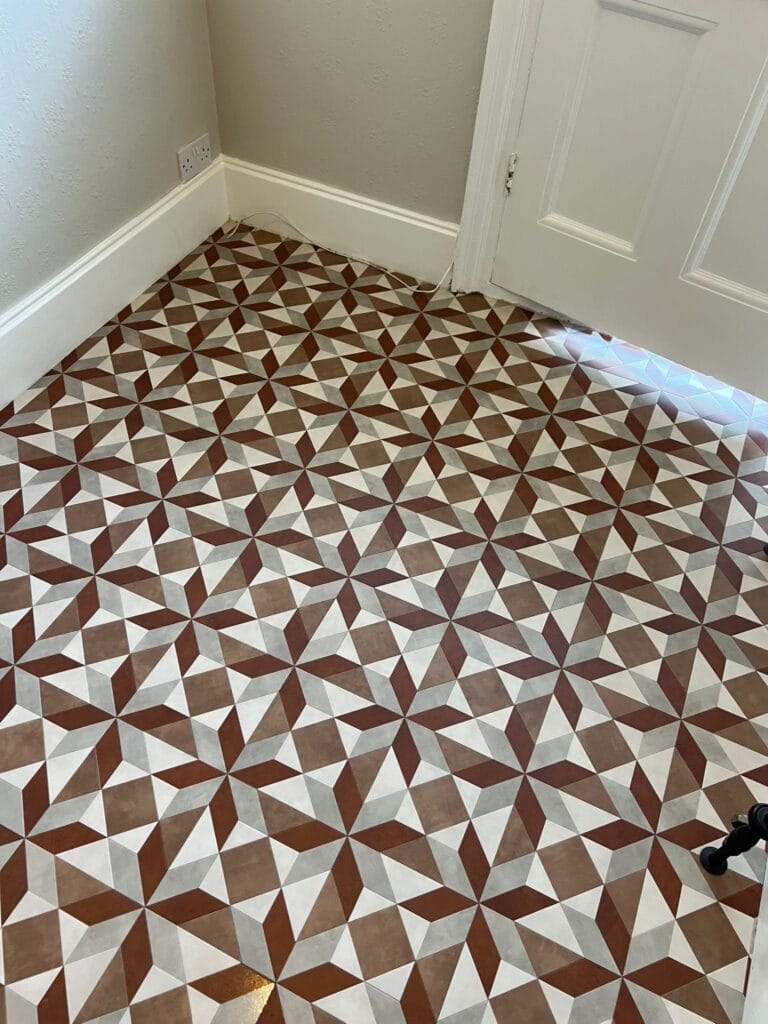 Amtico Decor Victorian Star Edison Dc494 Installation In Clapham - Luxury Vinyl Tile (LVT) Flooring - Clapham - Victoria - Residential