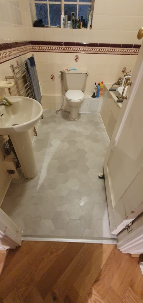 Amtico Form Hex Installation In Wimbledon - Luxury Vinyl Tile (LVT) Flooring - Wimbledon - Residential