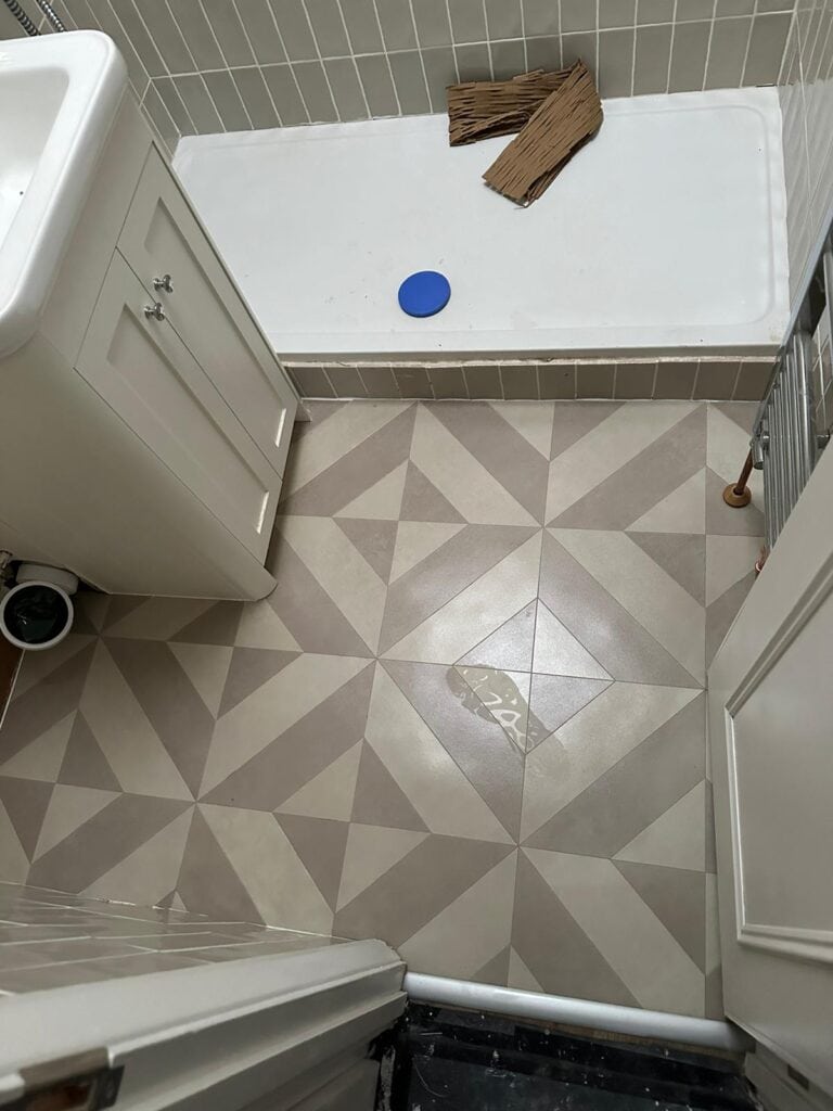 Amtico Signature Gatsby Square Small Dc569 Installation In Westminster - Luxury Vinyl Tile (LVT) Flooring - Westminster - Residential