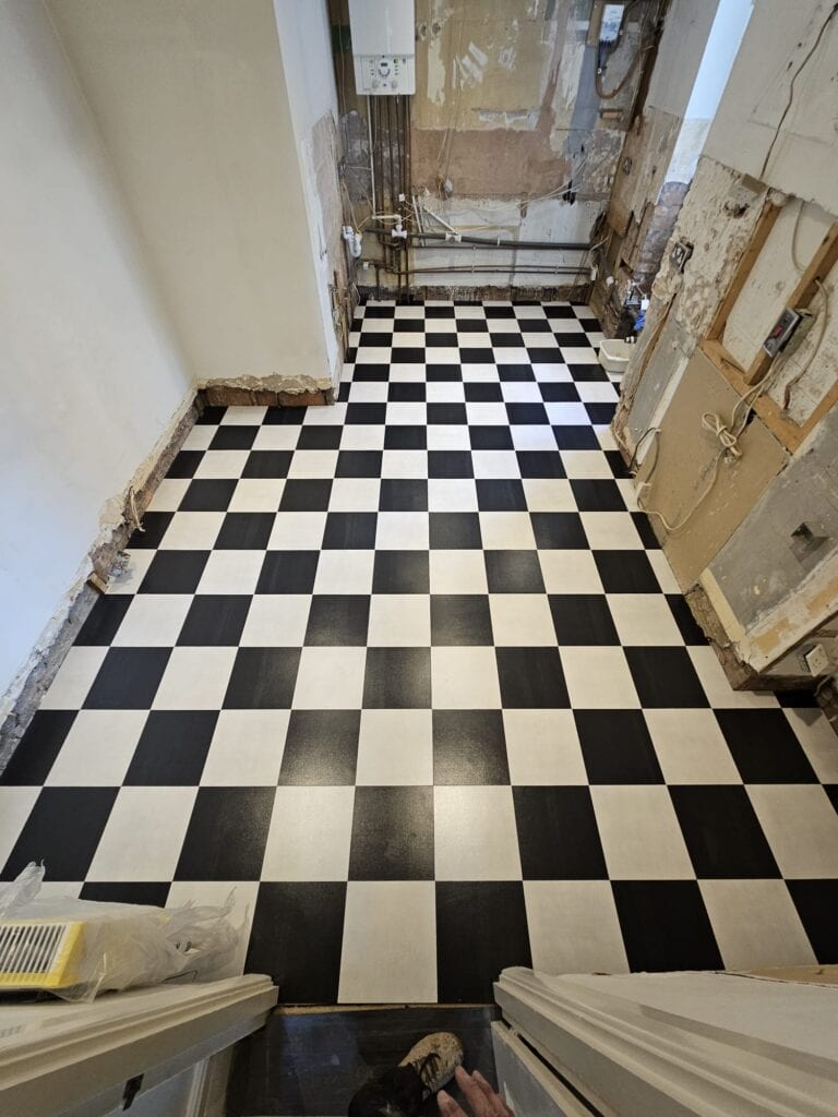 Amtico Signature Graphite Slate & Stucco Opaline Installation In Hampstead - Luxury Vinyl Tile (LVT) Flooring - Hampstead - Residential