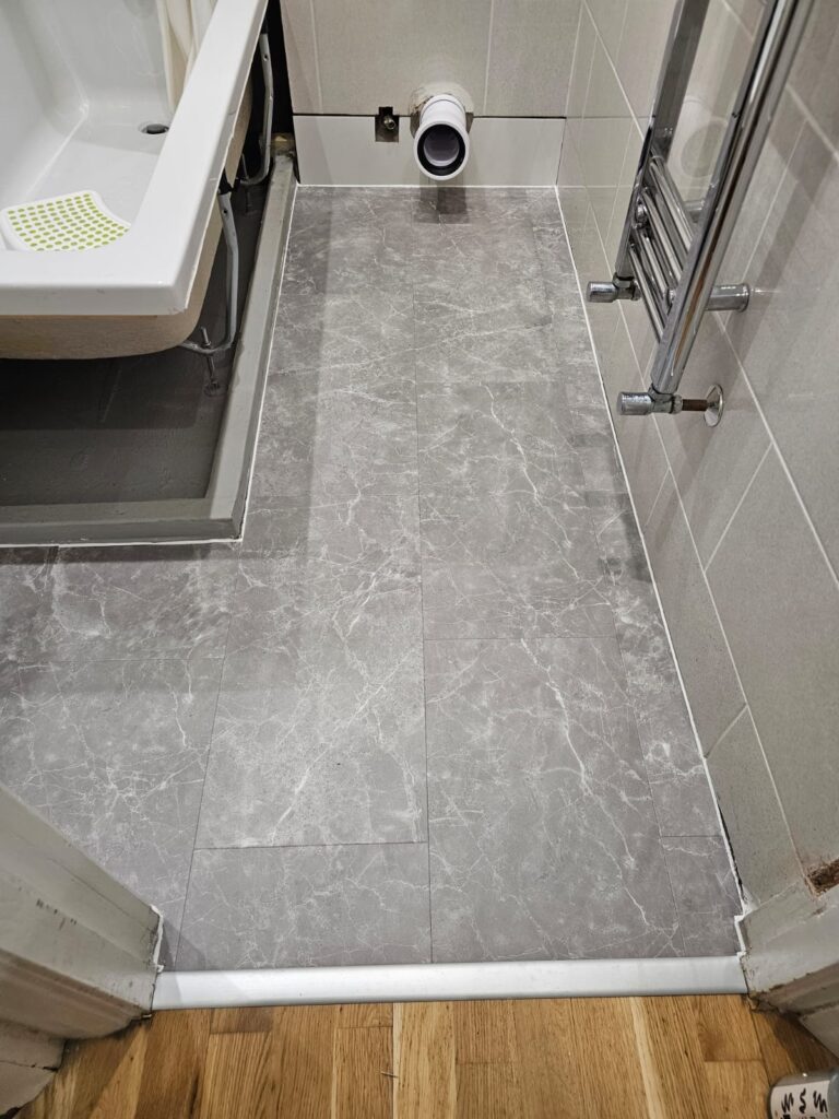 Amtico Signature Grigio Classic Marble Installation In Barnes - Luxury Vinyl Tile (LVT) Flooring - Barnes - Commercial