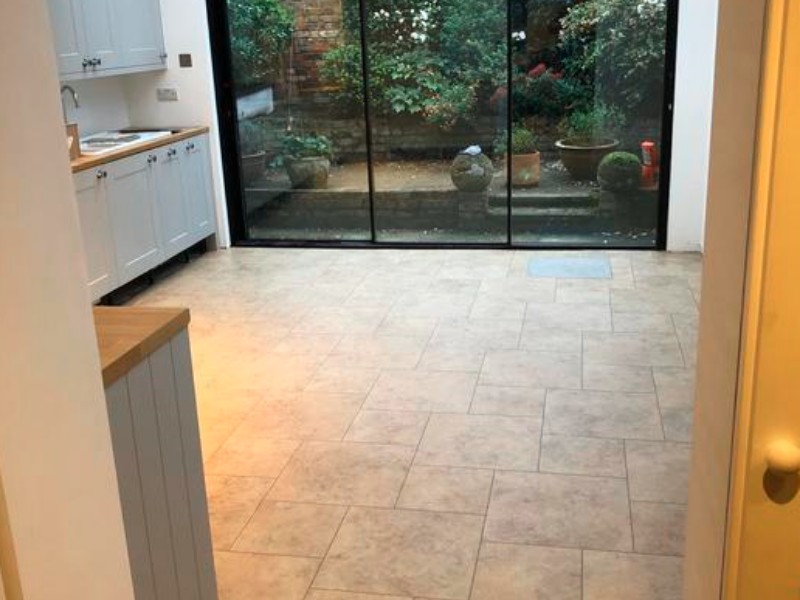 Amtico Signature Kura Caraway Luxury Vinyl Tile Flooring Installed In Islington - Luxury Vinyl Tile (LVT) Flooring - Islington - Residential