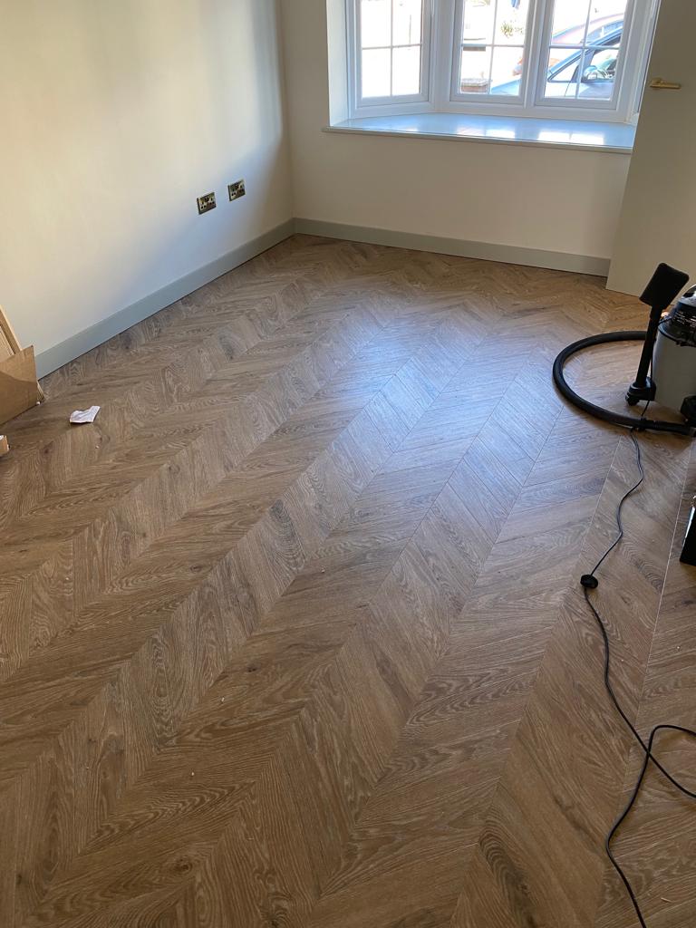 Amtico Signature Pleat Salted Oak Installation In Docklands - Luxury Vinyl Tile (LVT) Flooring - Docklands - Residential