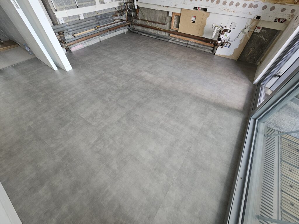 Amtico Signature Woolwich Concrete Installation In Acton - Luxury Vinyl Tile (LVT) Flooring - Acton - Residential