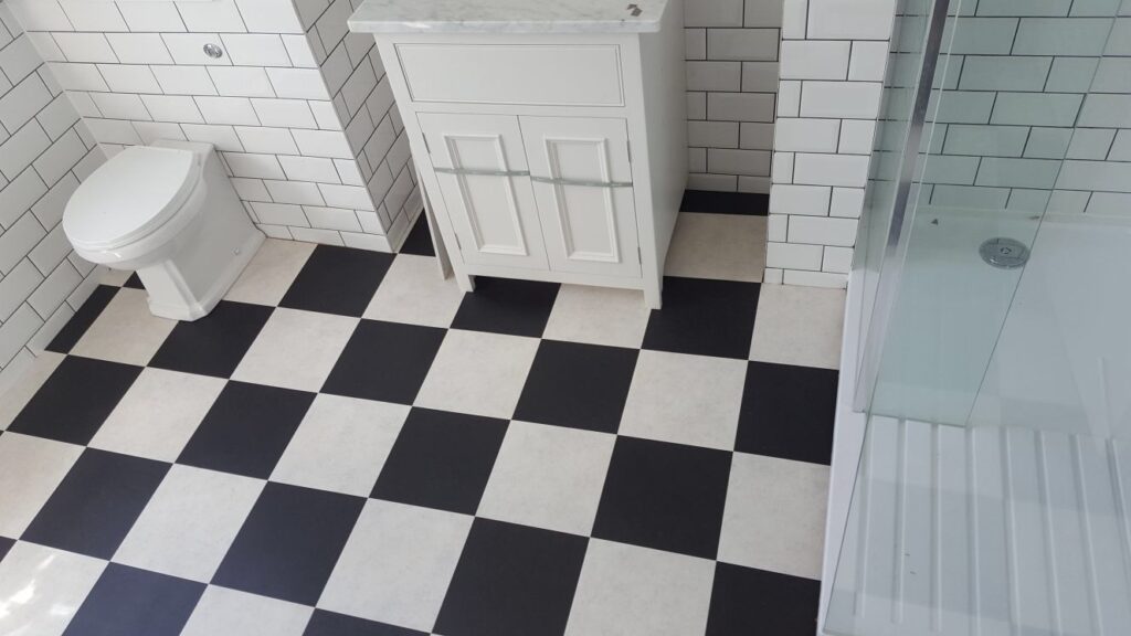 Amtico Spacia Ceramic Coal & Limestone Fitting In Hampstead - Luxury Vinyl Tile (LVT) Flooring - Hampstead - Residential