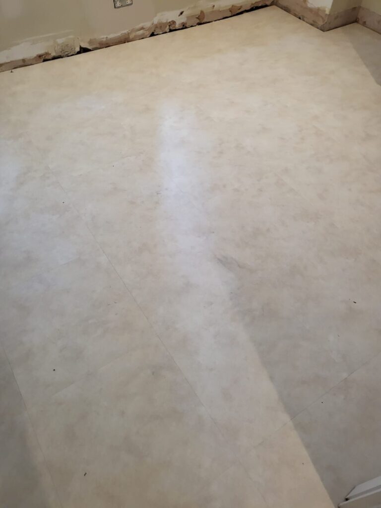 Amtico Spacia Limestone Cool Installation In Kings Cross - Luxury Vinyl Tile (LVT) Flooring - Residential