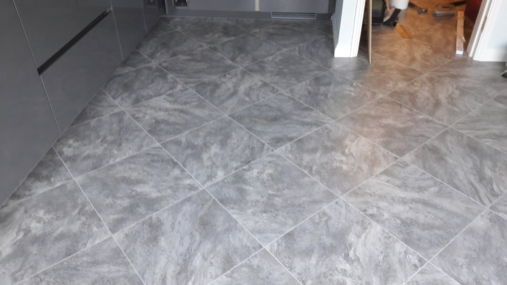 Amtico Spacia Pale Grey Slate Fitting In Putney - Luxury Vinyl Tile (LVT) Flooring - Putney - Residential