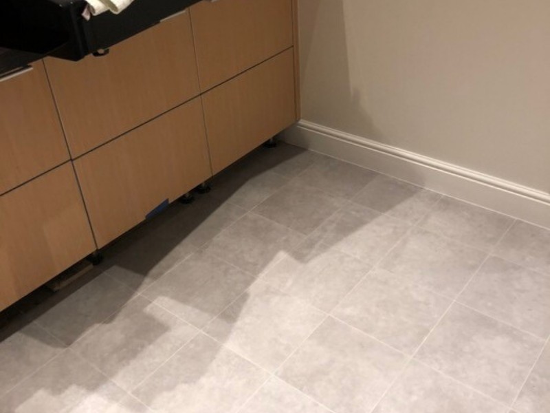 Amtico Spacia Plaza Concrete Luxury Vinyl Tile Installed In Southwark - Luxury Vinyl Tile (LVT) Flooring - Southwark - Residential