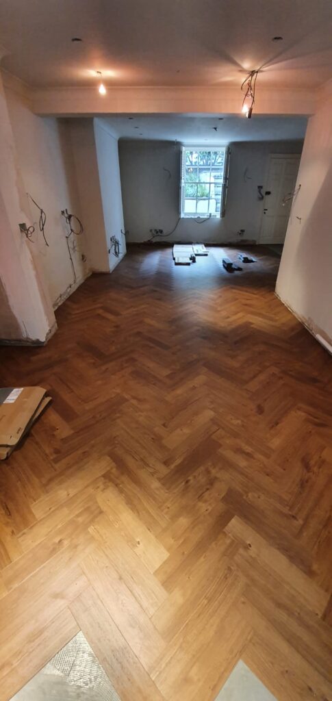 Amtico Spacia Royal Oak Parquet Fitting In Putney - Luxury Vinyl Tile (LVT) Flooring - Putney - Residential