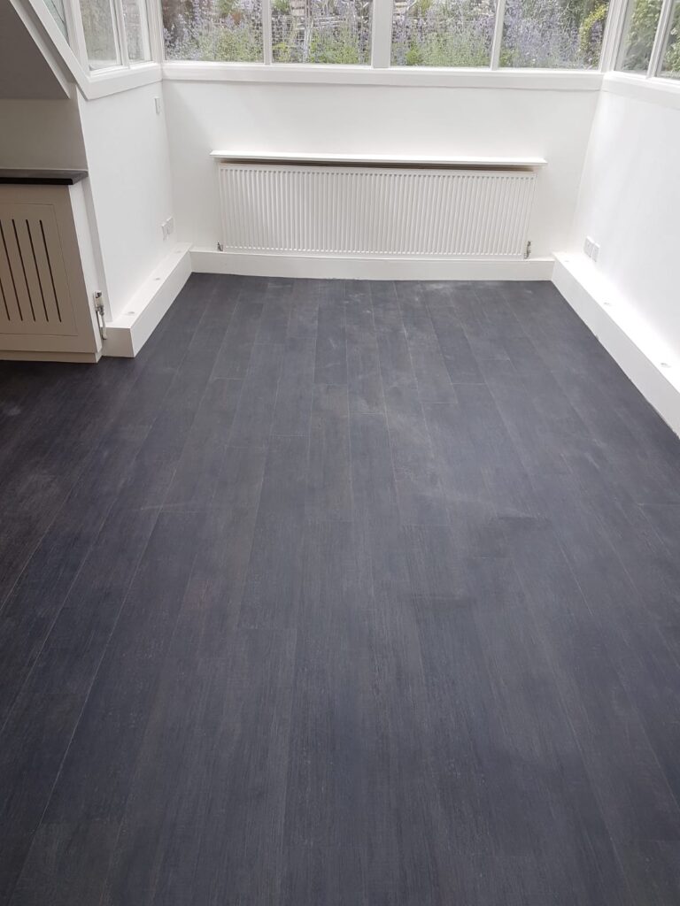 Amtico Spacia Scorched Timber Instalment In Canary Wharf - Luxury Vinyl Tile (LVT) Flooring - Canary Wharf - Residential