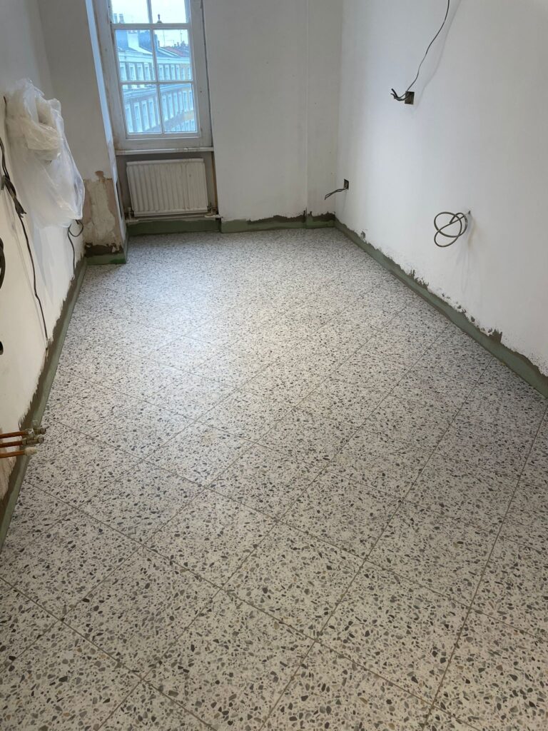 Amtico Spacia Terrazzo Negroni Installation In Borough - Luxury Vinyl Tile (LVT) Flooring - Borough - Residential