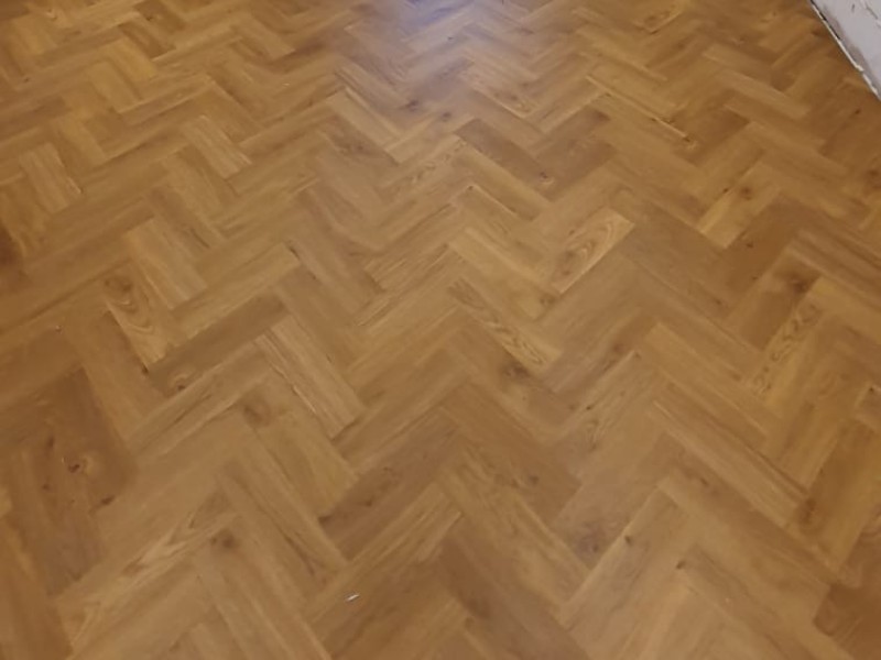 Amtico Spacia Traditional Oak In Herringbone Design - Luxury Vinyl Tile (LVT) Flooring - Croydon - Residential
